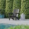 Flash Furniture Gray Adirondack Patio Chair with Cupholder LE-HMP-1045-10-GY-GG - alternate 8
